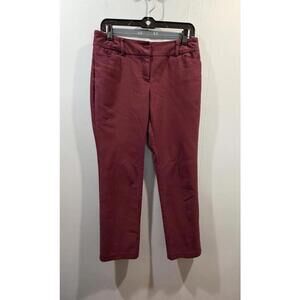 Womens 7th Avenue Dress Pants Size 4 Average Burgundy